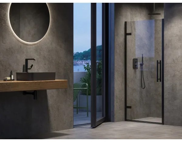 Ravak X0VV40300Z1 - COOL zuhanyajtó 80x195 cm fekete