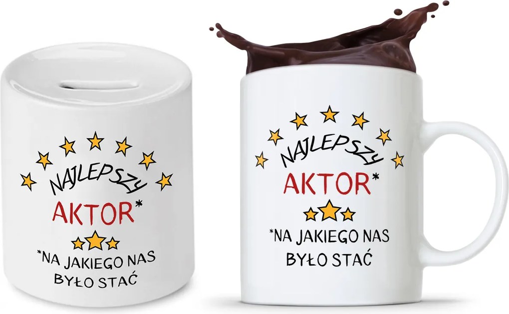 Színész Szett Színésznő Bögre Persely nyomott mintával