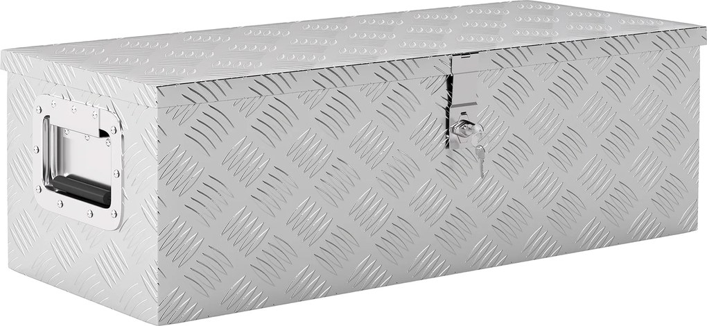 HOMCOM 76 x 33 x 25 cm-es Eszköztároló Doboz - Alumínium Szállító Doboz | Aosom
