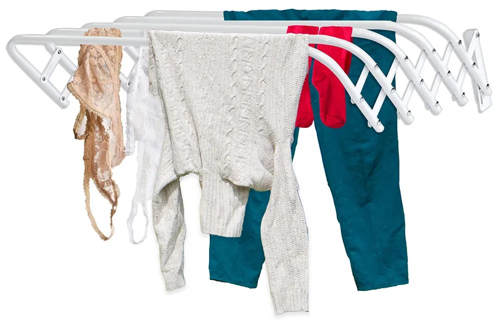 Erga Model 103 szuper, falra szerelhető összecsukható ruhaszárító 60,5x9x15 cm, fehér, ERG-SEP-10SUSHARSUP60