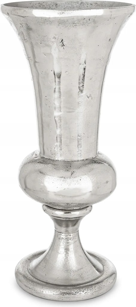 Magas ezüst antikolt váza lábon kehely 51 cm