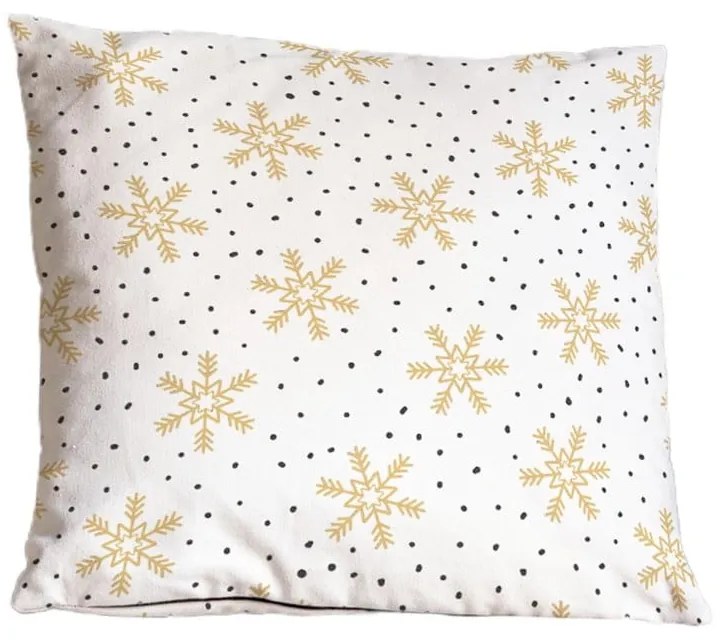 Díszpárna karácsonyi mintával 45x45 cm Golden Snowflakes – Butter Kings