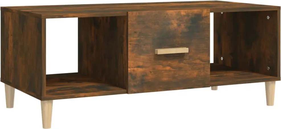 vidaXL füstös tölgy színű szerelt fa dohányzóasztal 102 x 50 x 40 cm