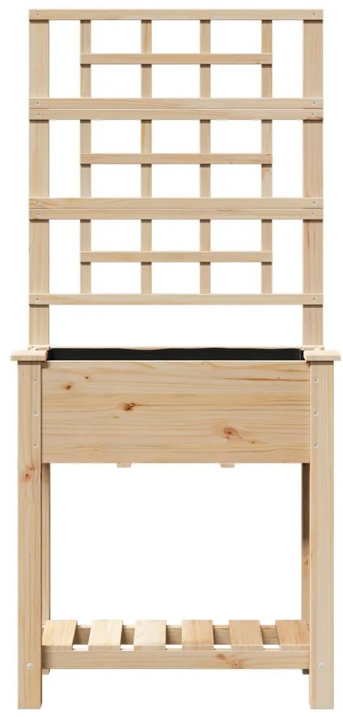 Kerti Virágtartó Kápolnával és Polccal 71x37x152 cm Tömör Fenyő