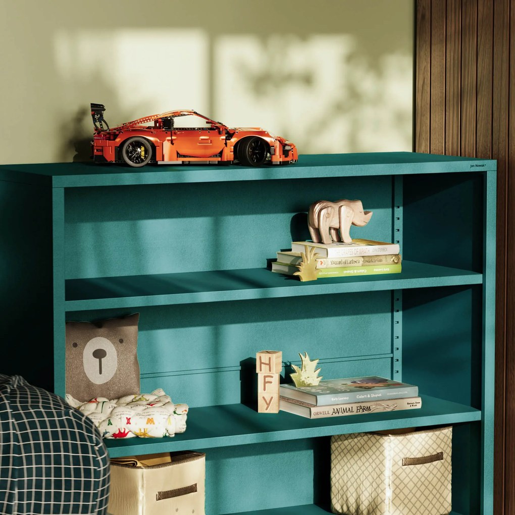 Alacsony polcos szekrény LUCA , 1000 x 900 x 350 mm, Modern: tengerszínű