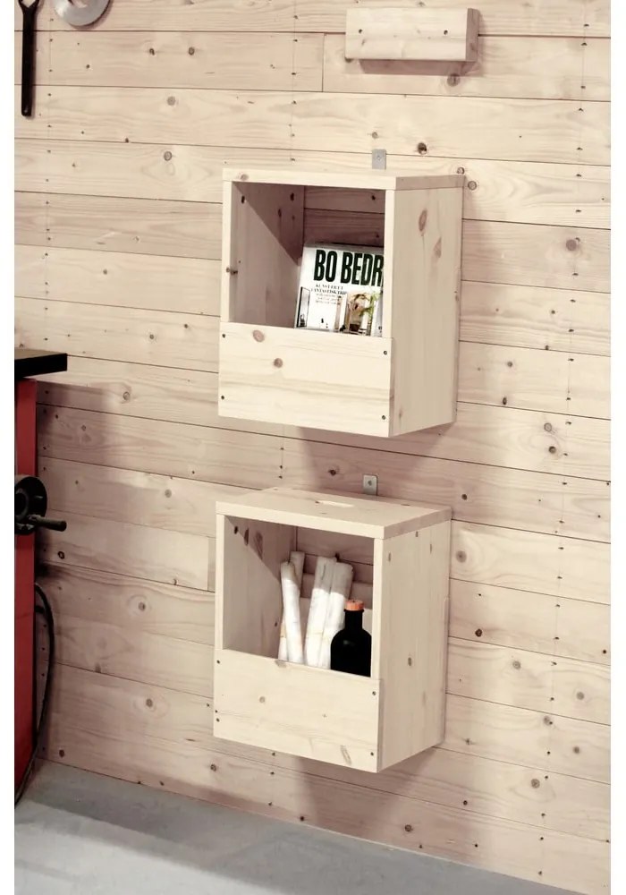 Natúr színű borovi fenyő éjjeliszekrény Grab It – Karup Design