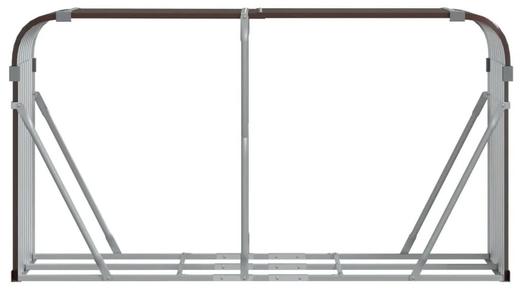 vidaXL barna horganyzott acél rönktartó 180x45x100 cm