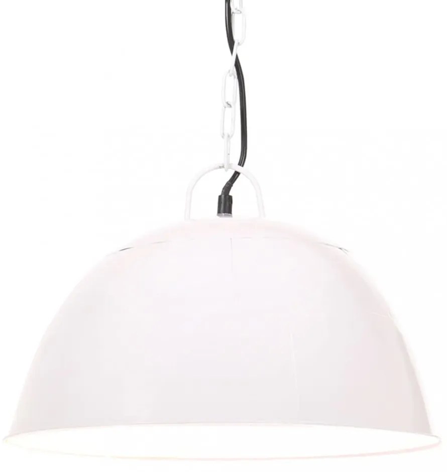 kerek fehér ipari vintage függőlámpa 25 W 41 cm E27