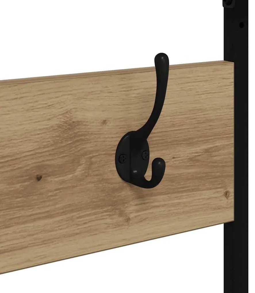 vidaXL Ruhafogó polcokkal Artisan tölgy 100 x 41 x 184 cm Faanyag