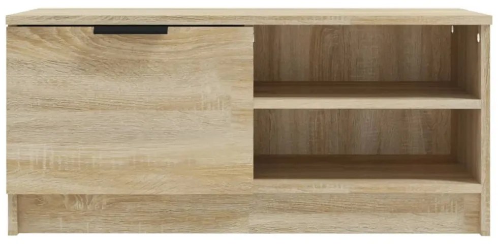 sonoma-tölgyszínű szerelt fa fali TV-szekrény 80x35x36,5 cm