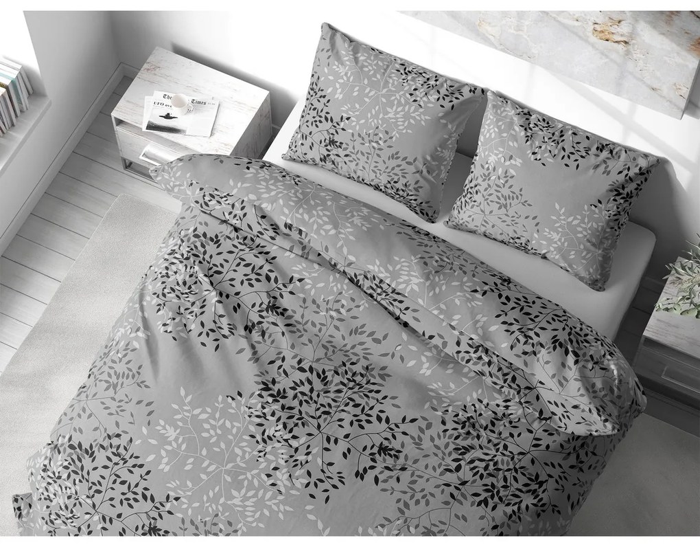 Stanex Pamut ágak szürke ágak, 140 x 220 cm, 70 x 90 cm