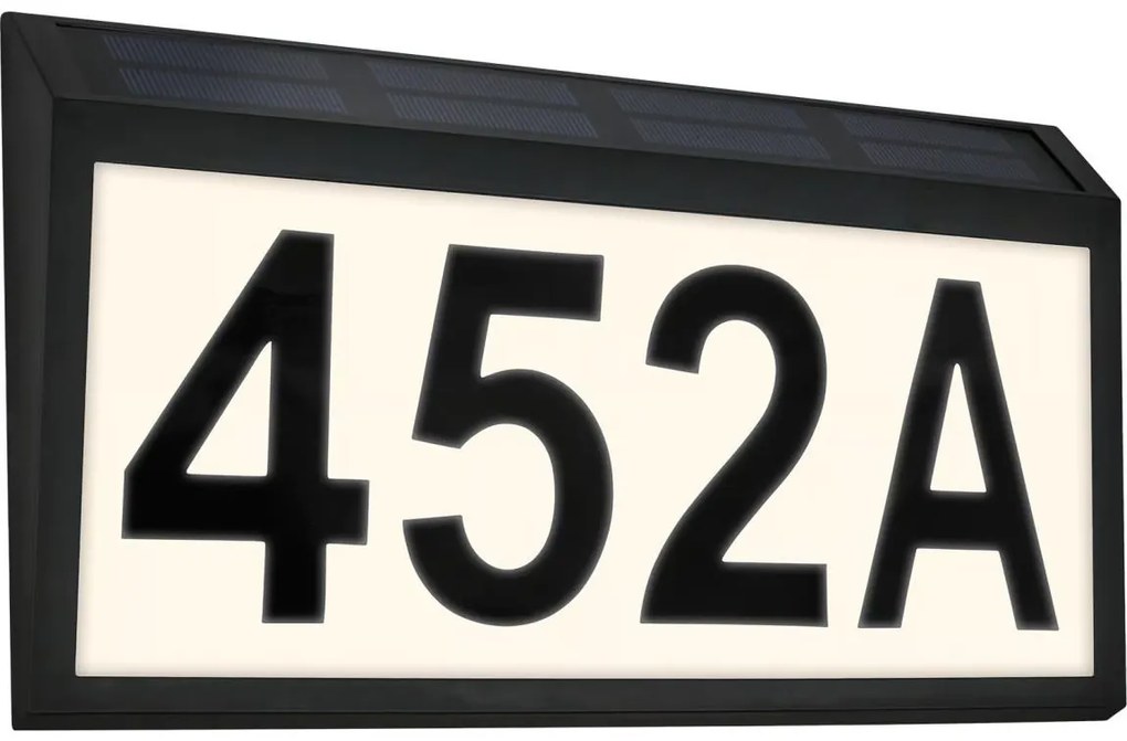 Briloner 3797015 - LED napelemes házszám LED/0,5W/1,2 IP44