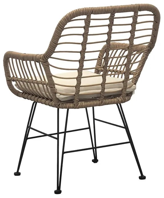 Kerti Bútor Szett 1+2, Fém + Polyrattan, Bézs. AZ-F1208 NAT