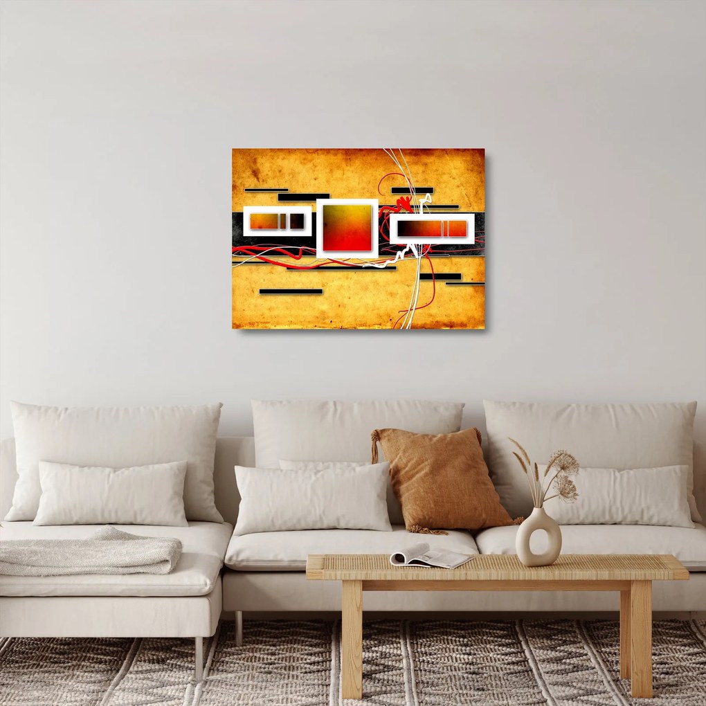 Kép - Absztrakció (üvegen) (70x50 cm)