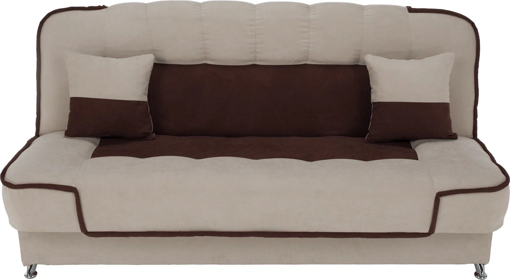 Kinyitható dívány, bézs/barna, PERSI