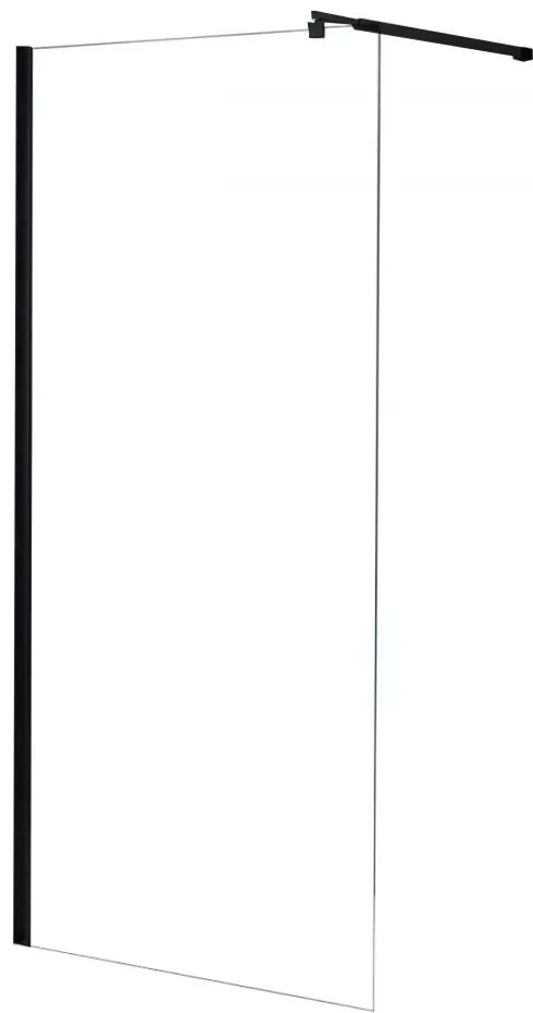 River walk in zuhanyfal 70x190 cm fekete