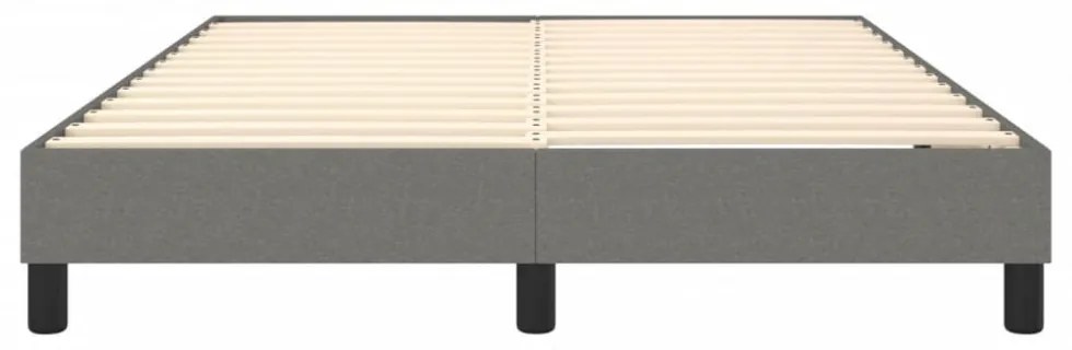 sötétszürke szövet rugós ágykeret 140 x 190 cm