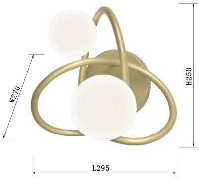 Wofi 4014-201 - LED fali lámpa NANCY 2xG9/3,5W/230V arany/fehér