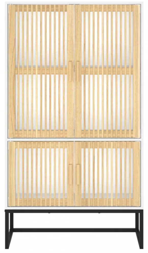 fehér szerelt fa magasszekrény 70 x 35 x 125 cm