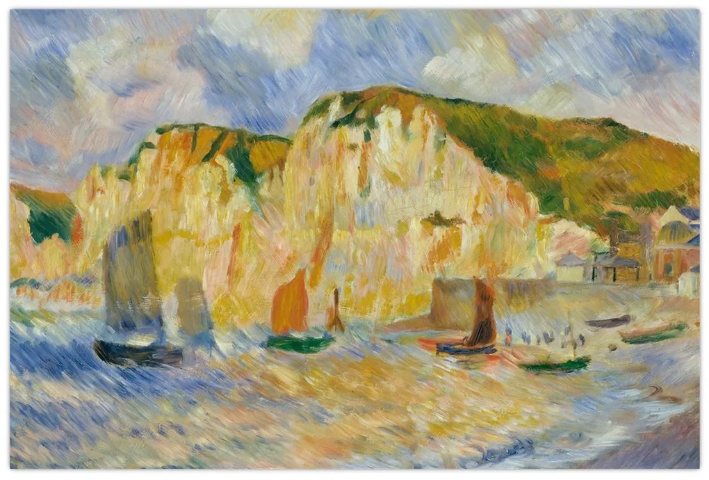 Kép - Auguste Renoir, Sea and Cliffs, reprodukciók (90x60 cm)