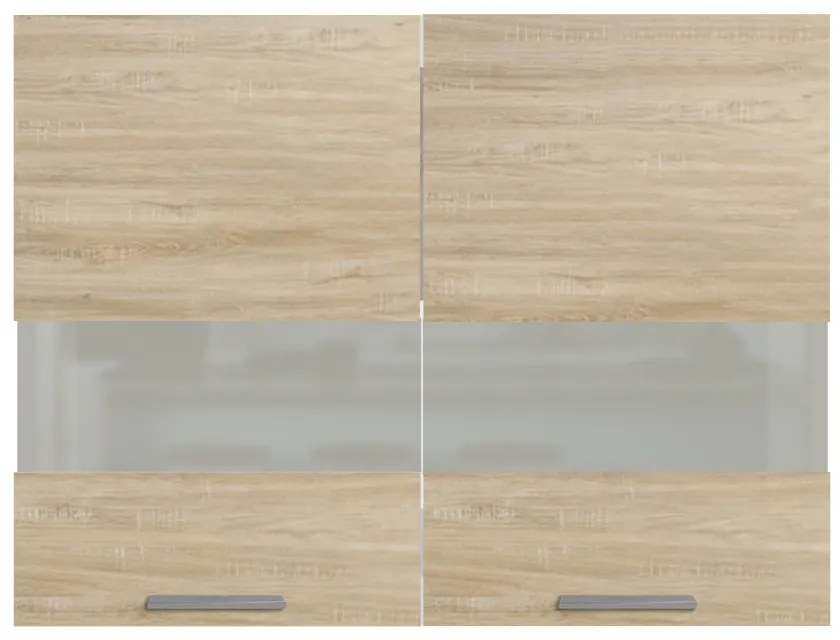 Salandra kétajtós üveges felső konyhaszekrény SC 80 Sonoma N