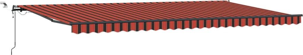 vidaXL Napernyő Anyag narancssárga és barna 600 × 300 cm Poliészter