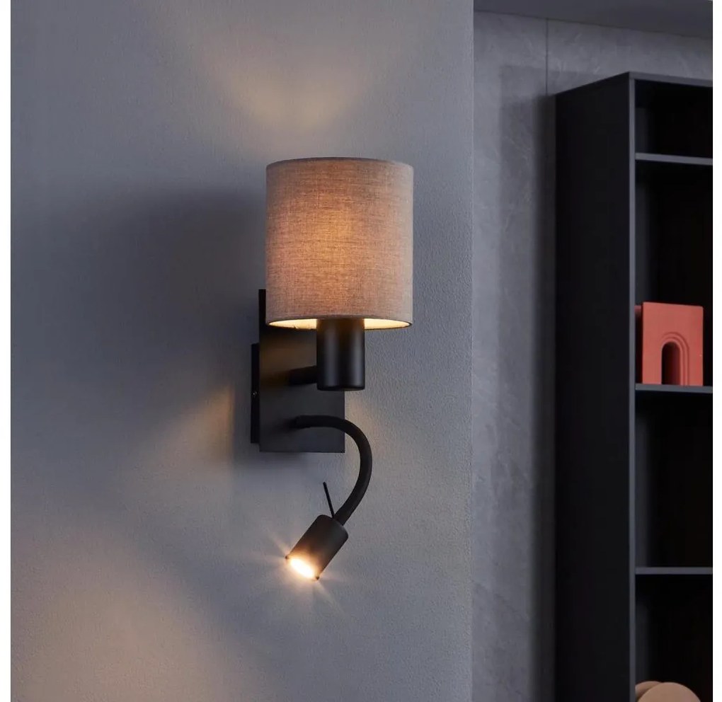 Eglo 900701 - LED flexibilis lámpa PASTERI 1xE27/40W/230V + LED/3,8W barna