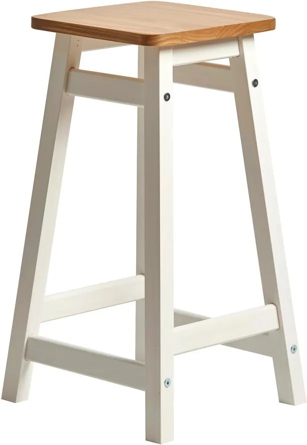 Caya fehér bárasztal 2 db székkel, tömör borovi fenyőből - Marckeric