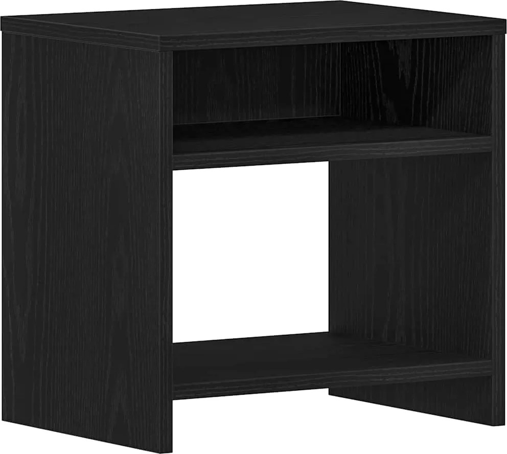 vidaXL fekete tölgy színű szerelt fa éjjeliszekrény 40 x 30 x 40 cm