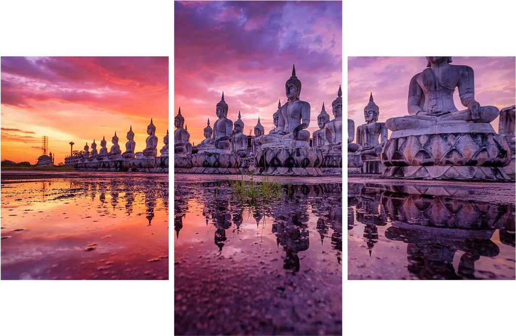 Kép - Buddhák naplementekor (90x60 cm)