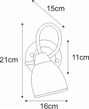 KAJA K-JSL-8090/1W CHR SAMIRA Króm Színű Fali Lámpa 1xE14 10W IP20