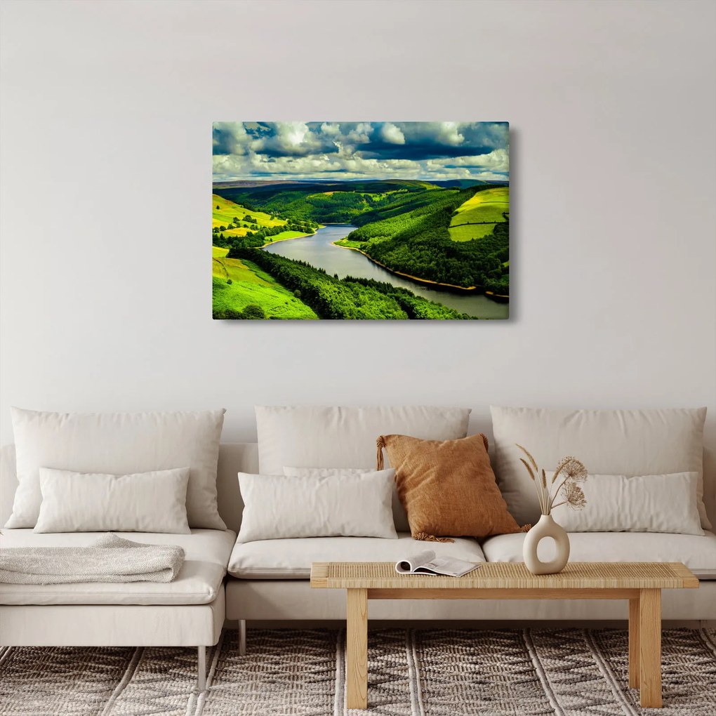 Kép - Zöld táj (90x60 cm)