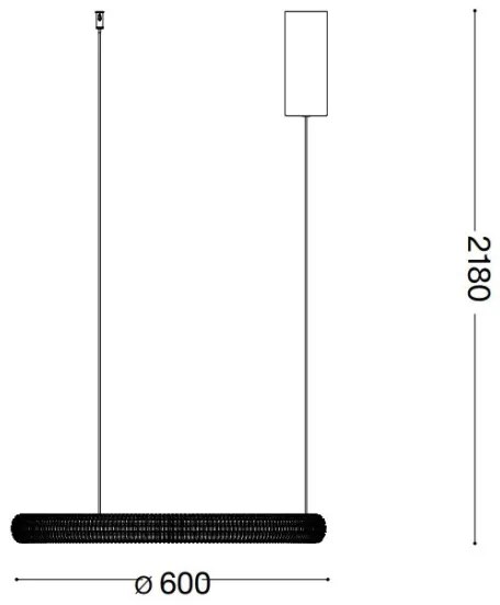 Ideal Lux - LED Csillár zsinóron MIRACLE LED/37W/230V átm. 60 cm CRI 90 matt króm