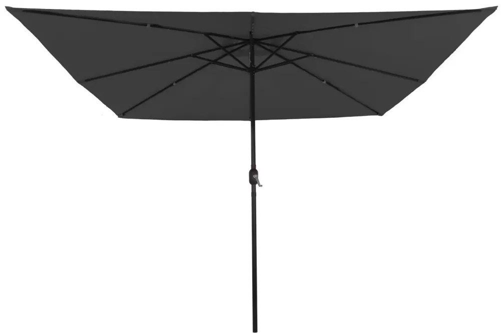 Négyzet Kert Napernyő LED Fénnyel 295x245 cm Antracit