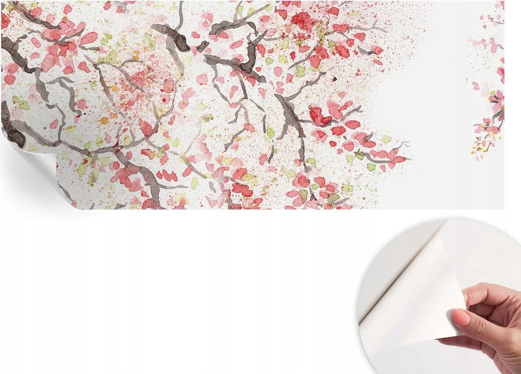 Dekoratív Öntapadós Tapéta Divatos Minták Virágzó ágak 250x104 cm