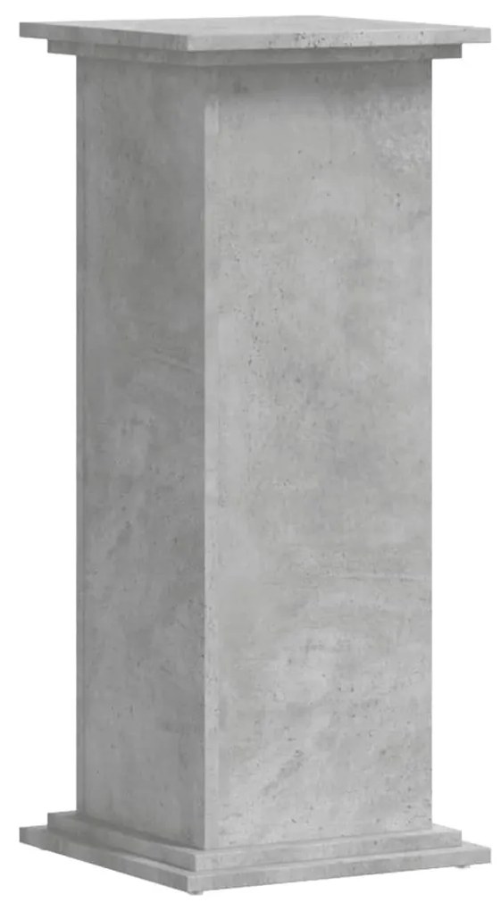 betonszürke szerelt fa növényállvány 33 x 33 x 80 cm