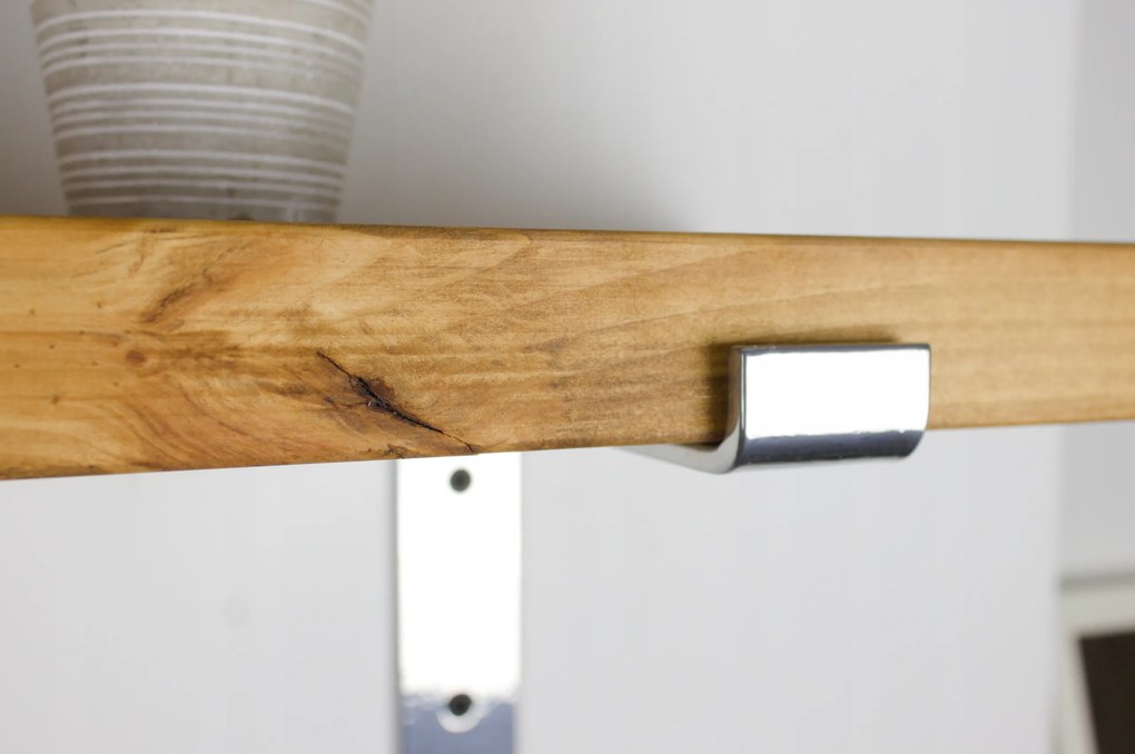 Acél tartó konzol fali polcokhoz Loft polctámasz Ezüst 20cm