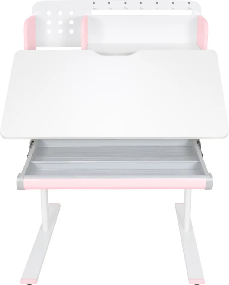 Növekvő íróasztal, rózsaszín/fehér, ADAN