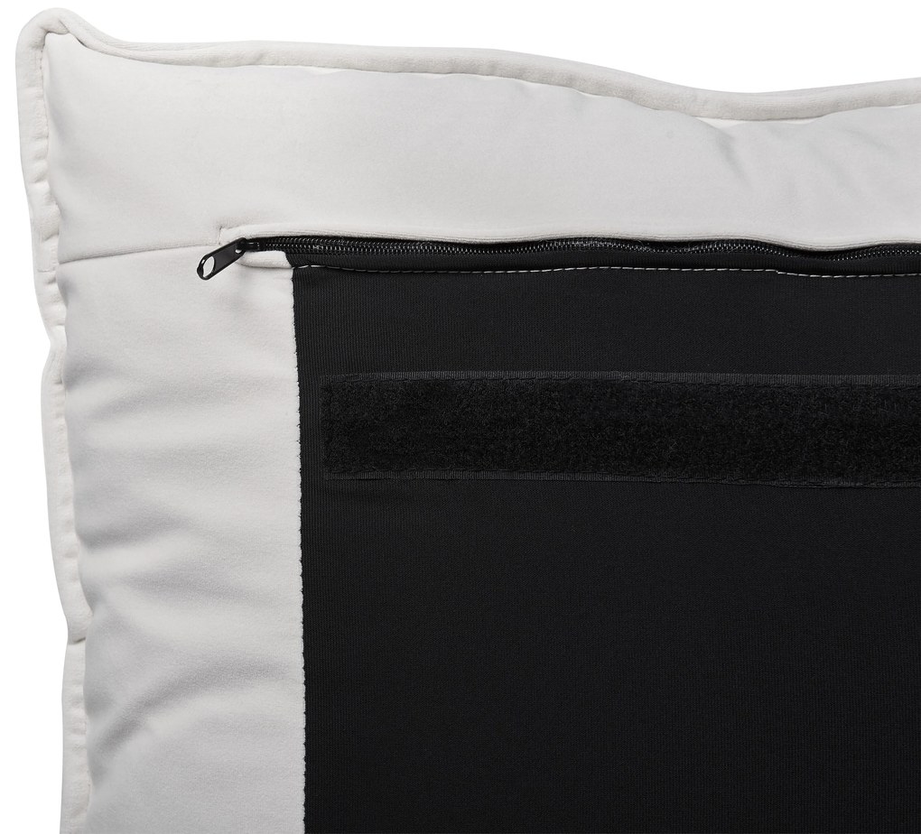 Törtfehér bársony ágyneműtartós franciaágy 160 x 200 cm BAJONNA Beliani