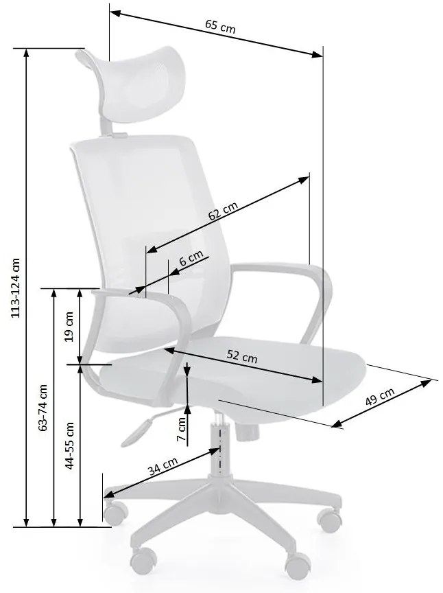 Arsen irodai szék, szürke