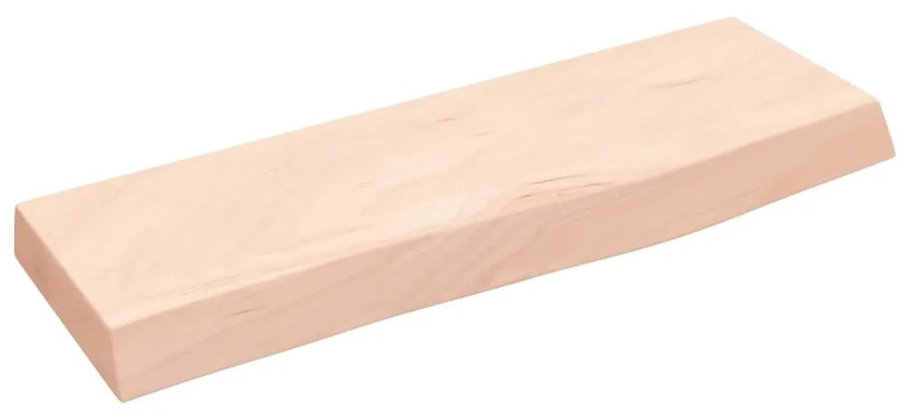 kezeletlen tömör tölgyfa fali polc 60x20x4 cm