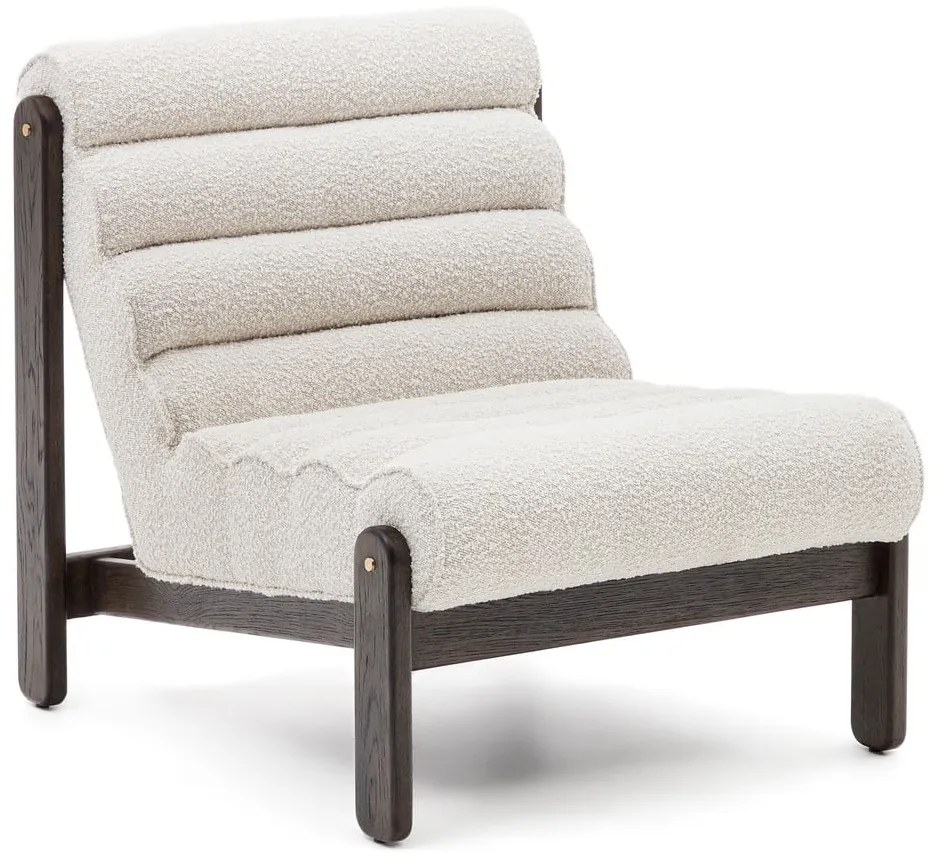 Fehér buklé fotel Magira – Kave Home