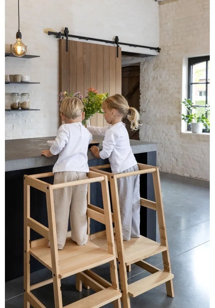 Natúr színű tölgyfa tanulótorony Forrest – Vipack