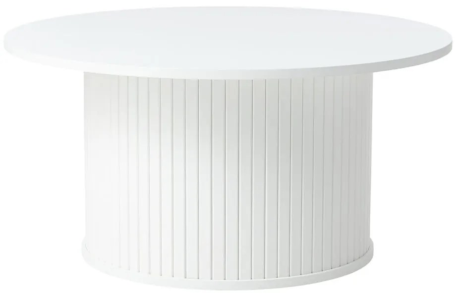 Fehér kerek dohányzóasztal Nola – Unique Furniture