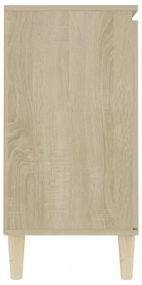 sonoma tölgy színű szerelt fa tálalószekrény 101 x 35 x 70 cm