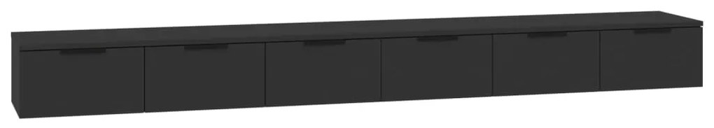 2 db fekete szerelt fa faliszekrény 102 x 30 x 20 cm