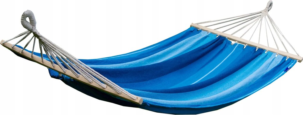 Acadia kerti függőágy 200x120 kék keresztlécekkel Potenza