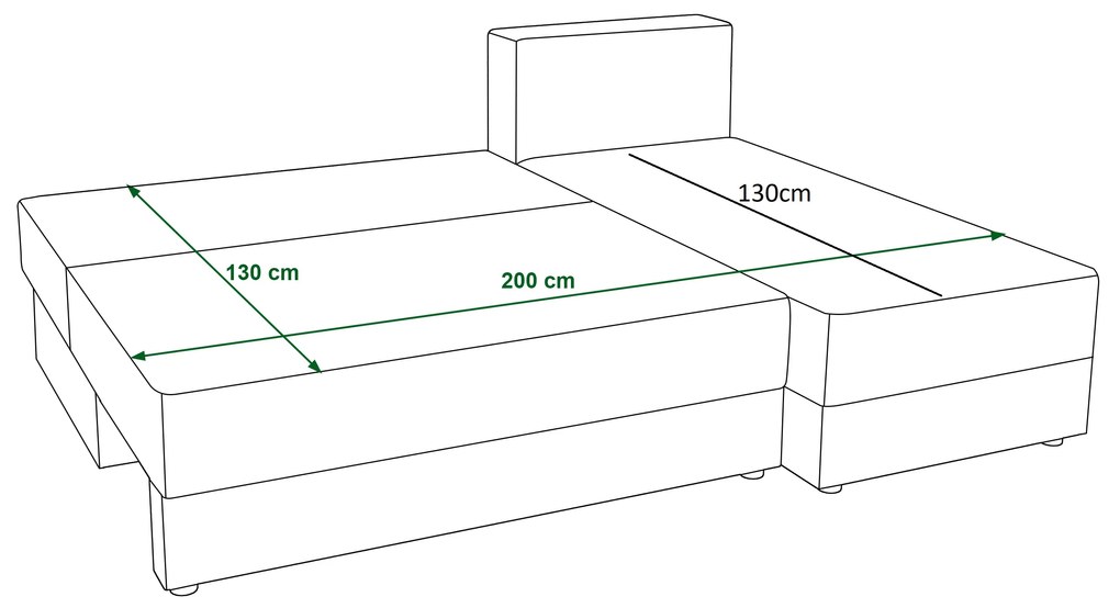 Sarok ülőgarnitúra Radiant L1 (fekete + szürke) (B). 1062203