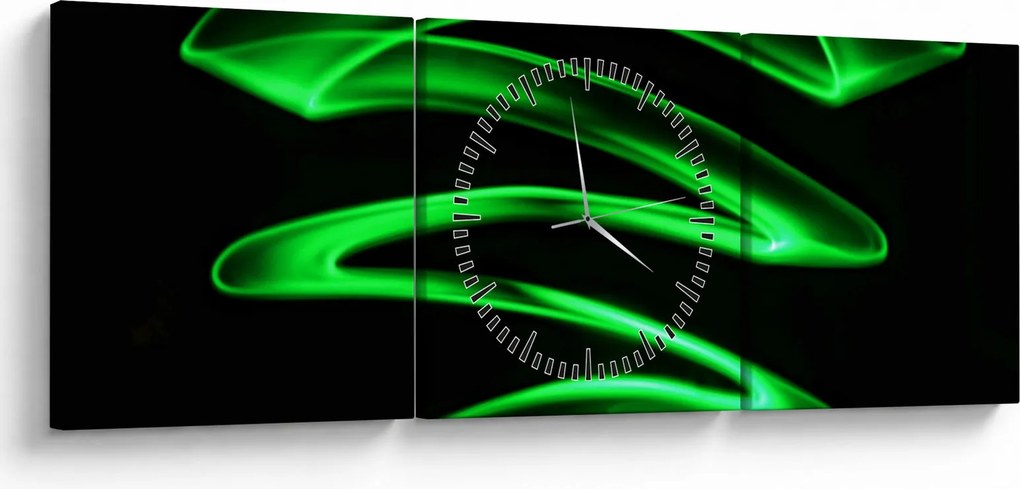 Kép - neonhullámok (órával) (90x30 cm)