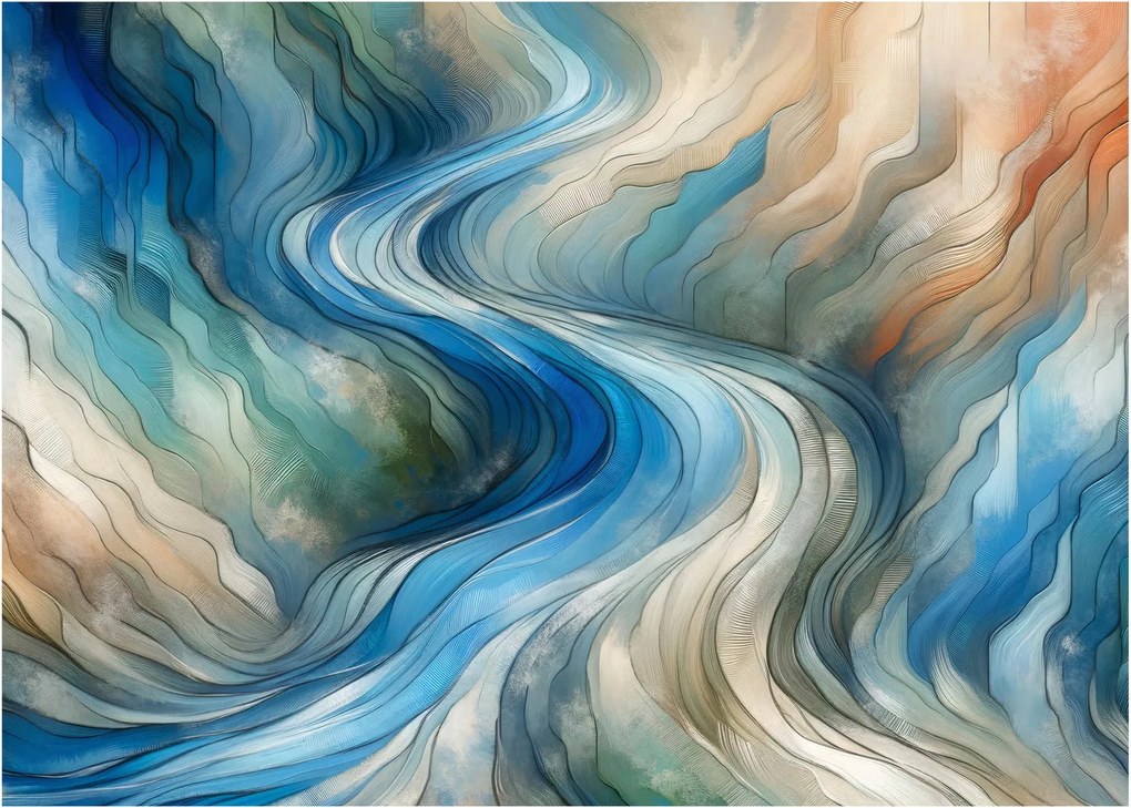 Kép - Absztrakt áramlat (70x50 cm)
